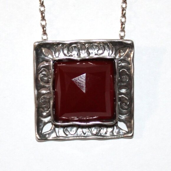 Sterling Silver Shablool Didae Carnelian Necklace - Picture 1 of 8